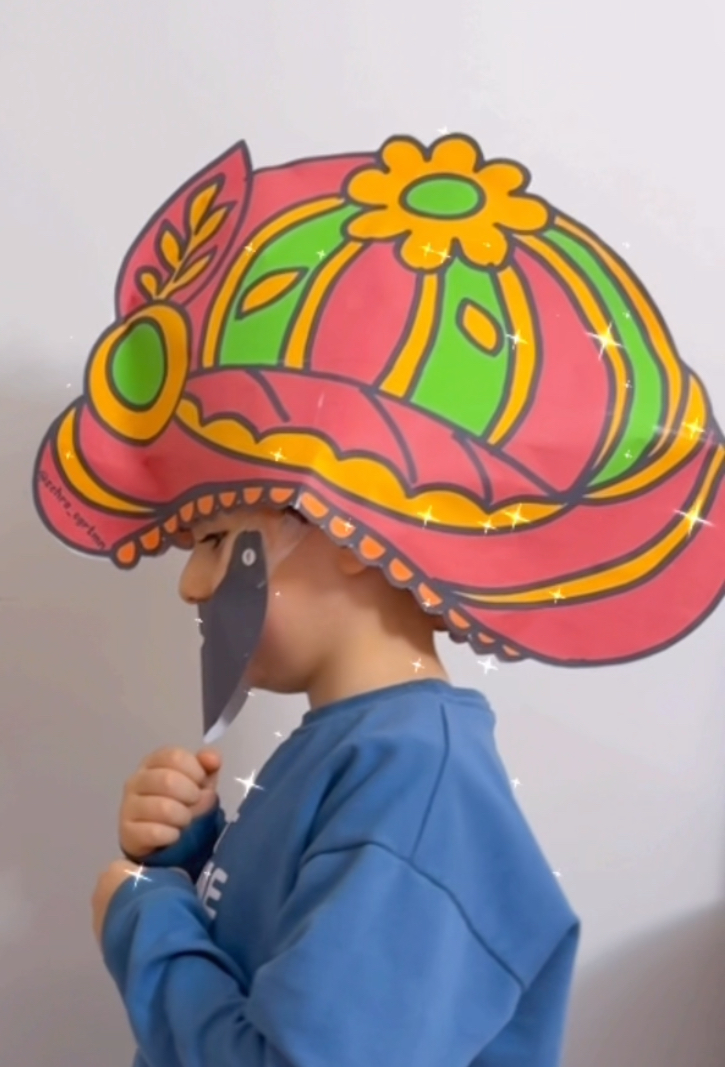 Karagöz Şapkası 2 Ön Arka 8 A4 Renkli - Ücretsiz İndir