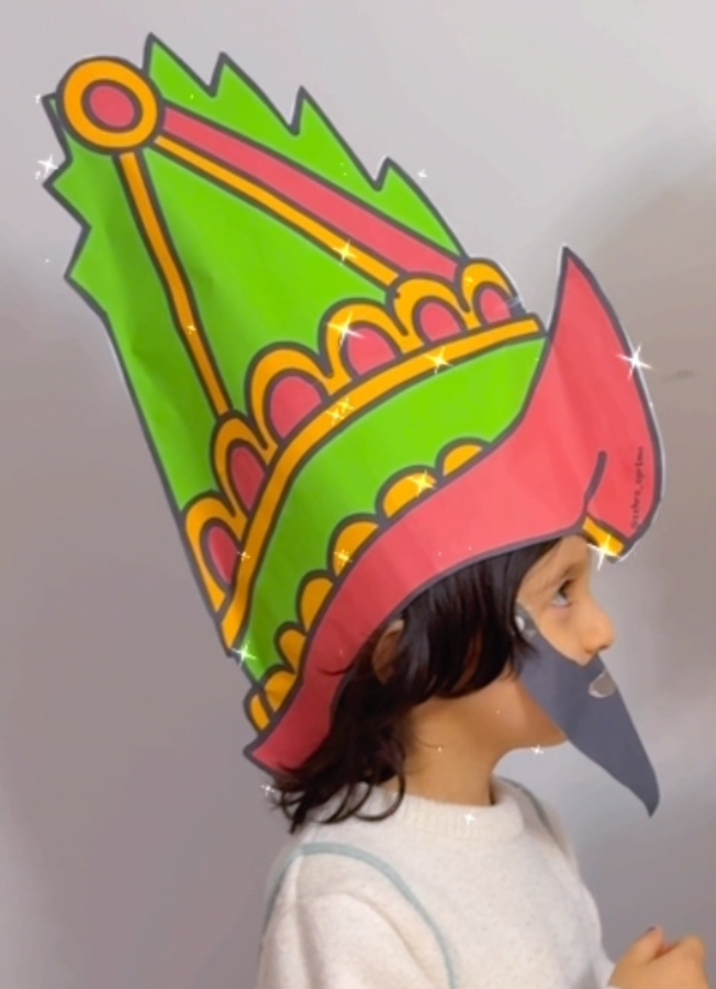 Hacivat Şapkası 2 Ön Arka 8 A4 Renkli - Ücretsiz İndir