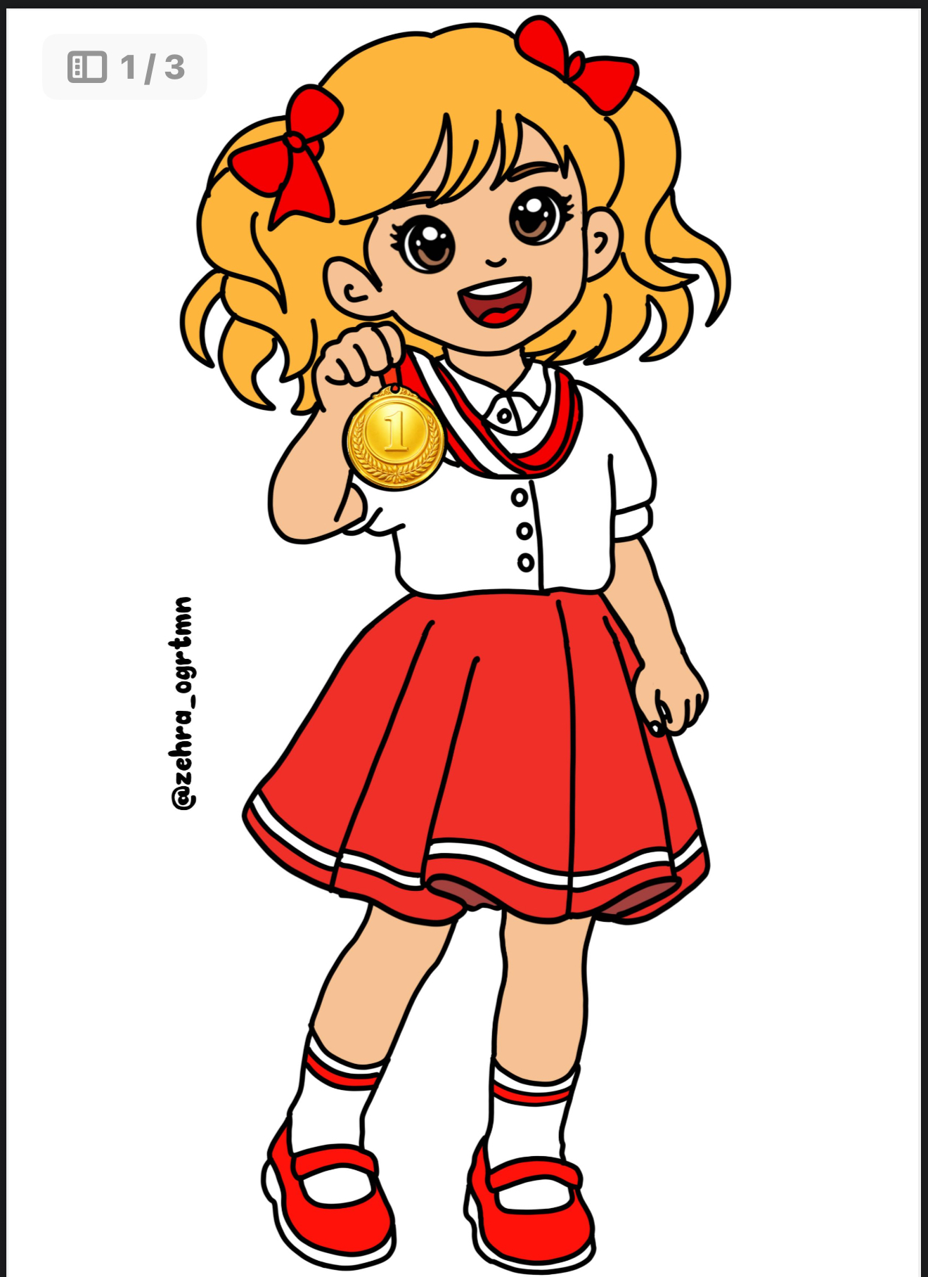 A4 Boyut Madalyalı Çocuklar