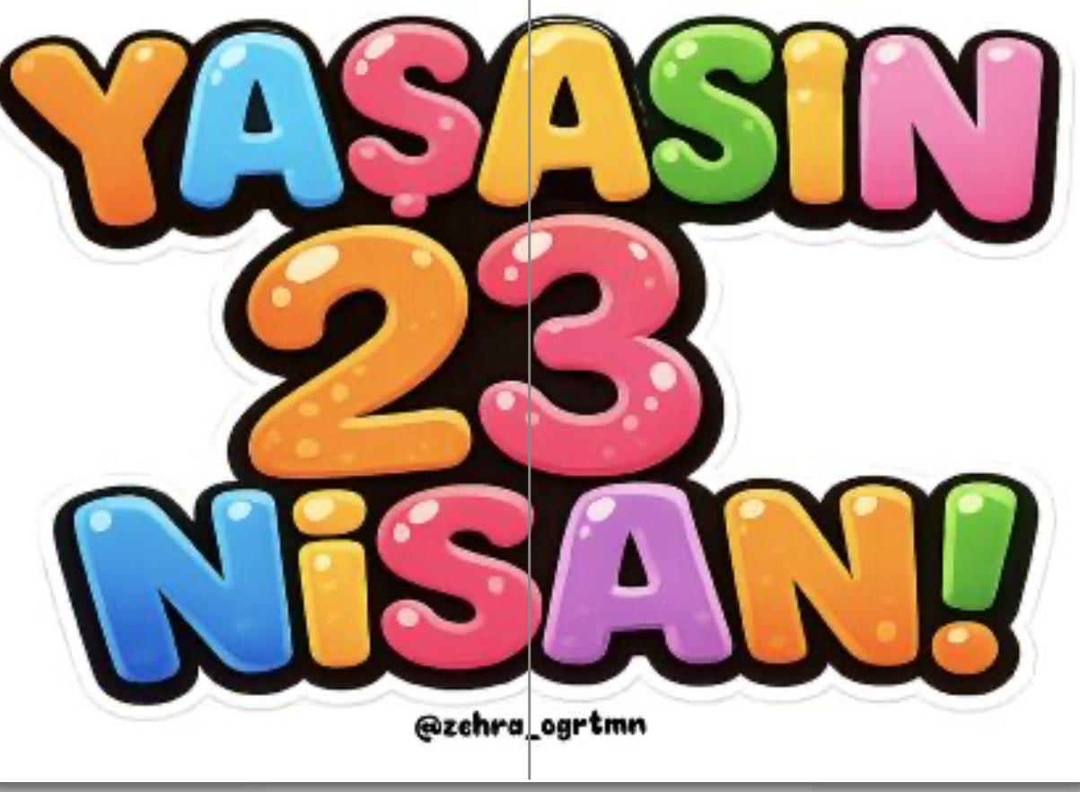 2 A4 23 Nisan Cam Süsleri RENKLİ