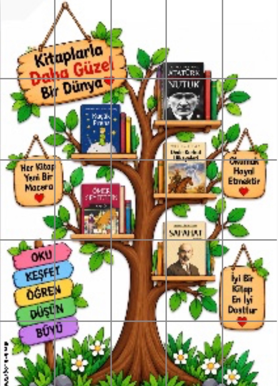 Ortaokullar için 25 A4 Kitap Okuma Köşesi - Ücretsiz İndir