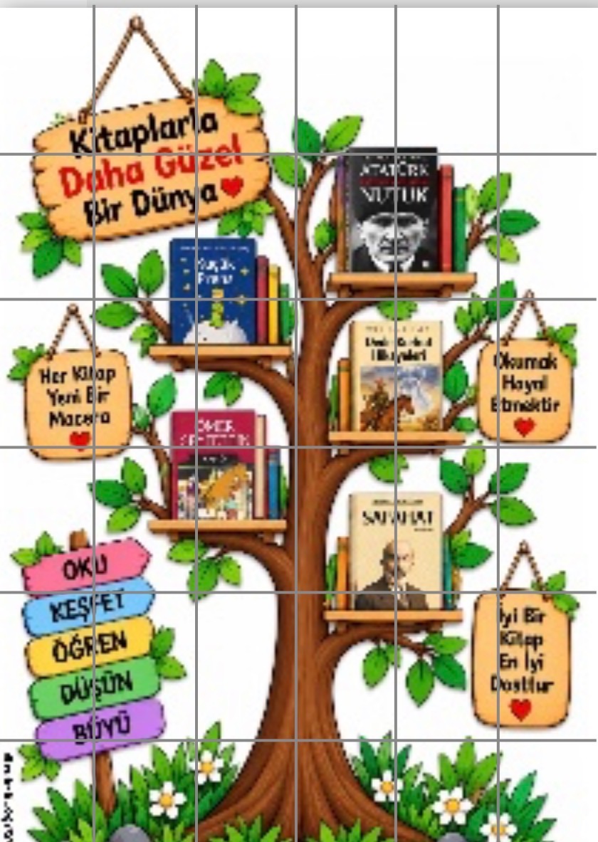 Ortaokullar için 36 A4 Kitap Okuma Köşesi