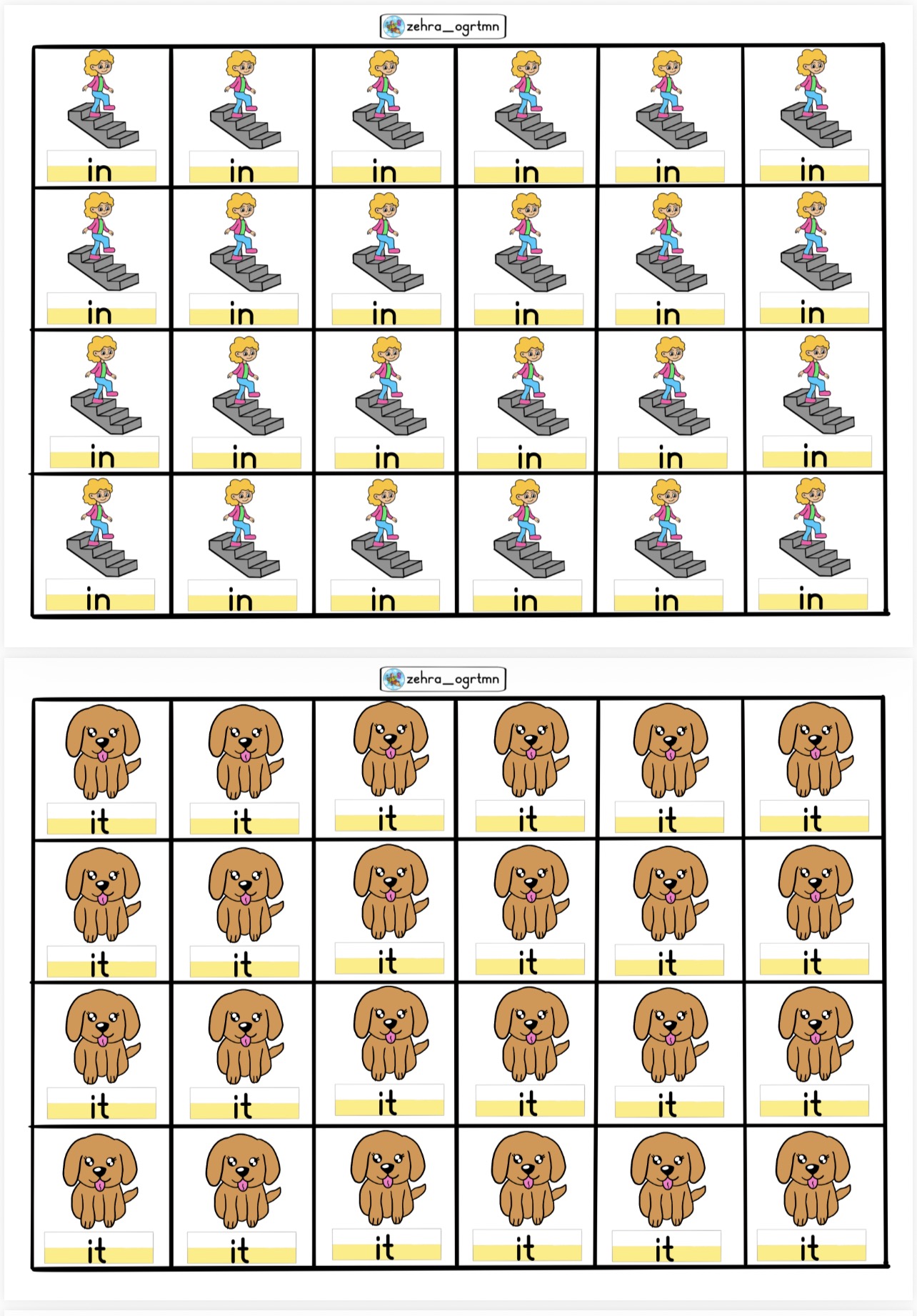 İ Sesi Renkli Defter Dikte Görselleri - Ücretsiz İndir