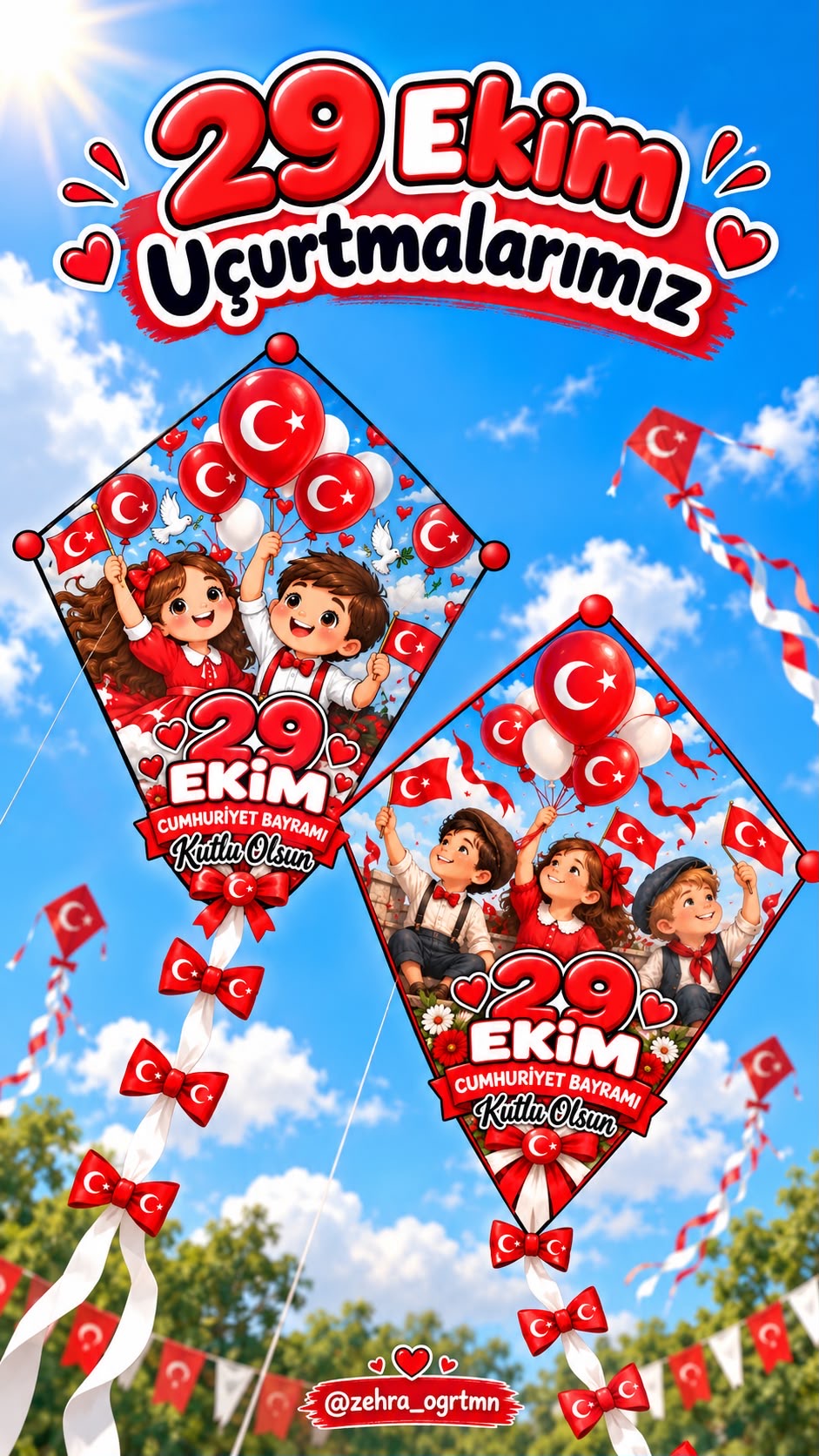 29 Ekim Cumhuriyet Bayramı Uçurtma