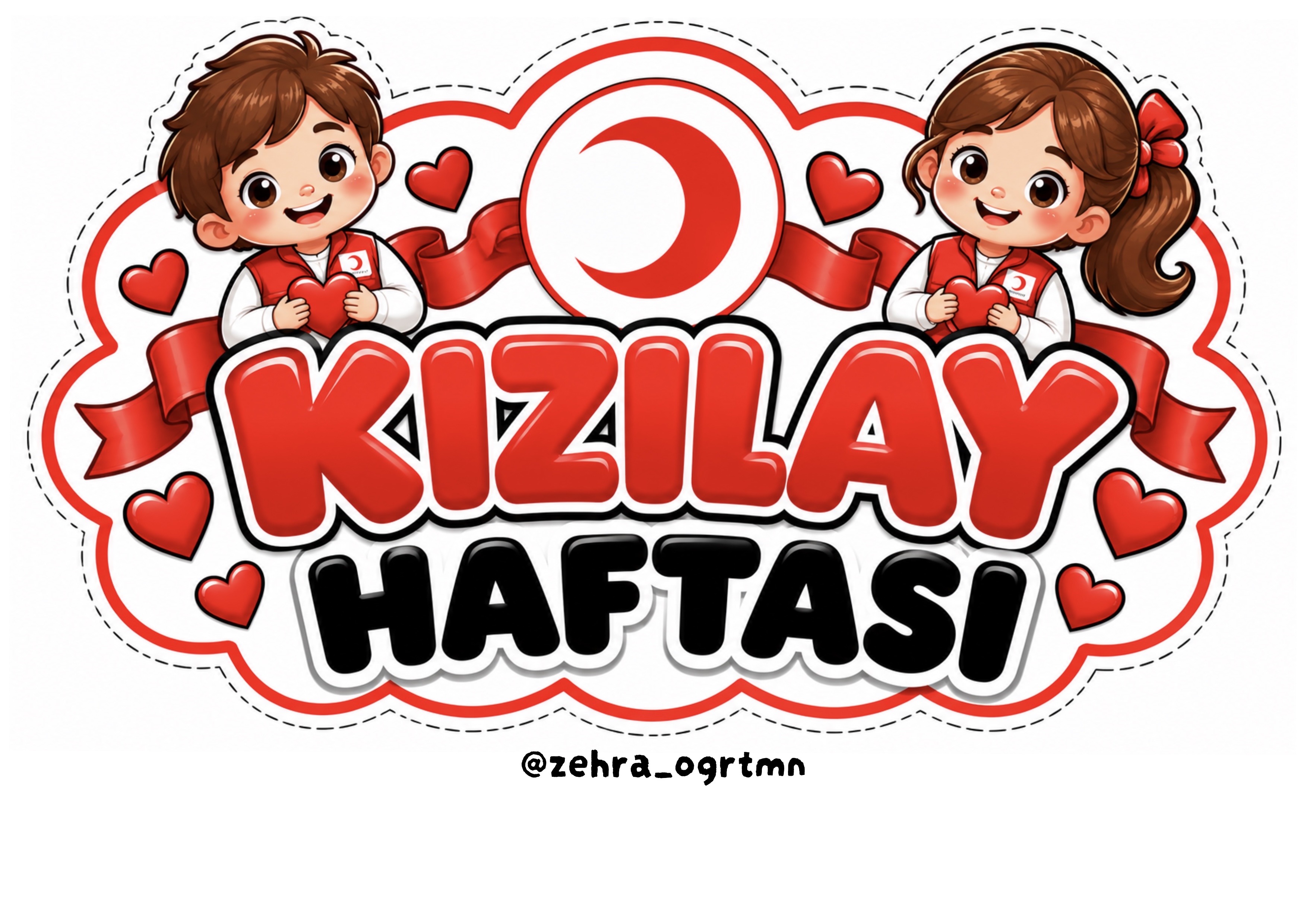 A4 Boyut Kızılay Haftası Pano Görselleri