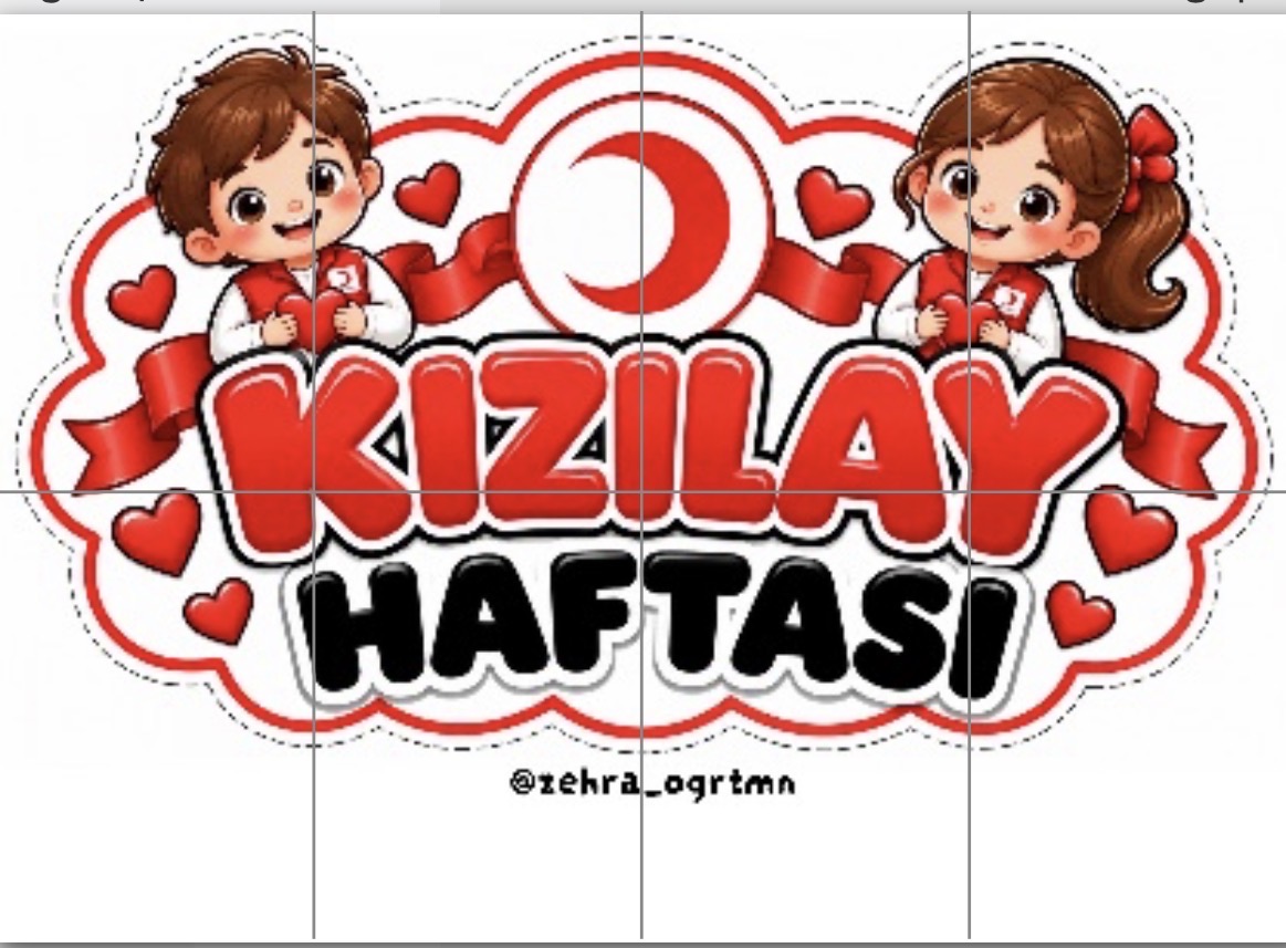 8 A4 Kızılay Haftası Pano Başlığı